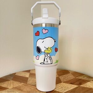Snoopy 30oz tumbler Flip Straw 30 oz cup birthday gift for her.New Stainless